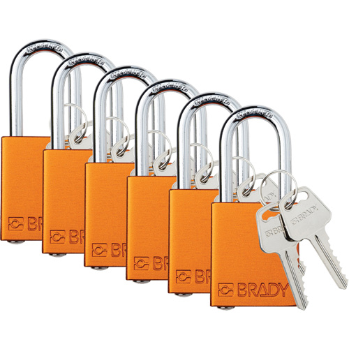 Lockout Padlock, Safety Padlock, Keyed Different, Aluminum, 1-1/2" Width M & M Nord Ouest Inc