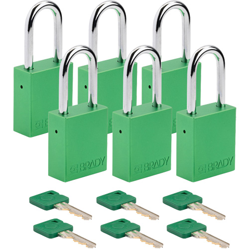 Lockout Padlock, Safety Padlock, Keyed Different, Aluminum, 1-1/2" Width M & M Nord Ouest Inc