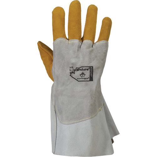 Gants de soudage 335DBP Endura, Cuir de vache refendu/Cuir d'&eacute;lan refendu, Taille Petit M & M Nord Ouest Inc