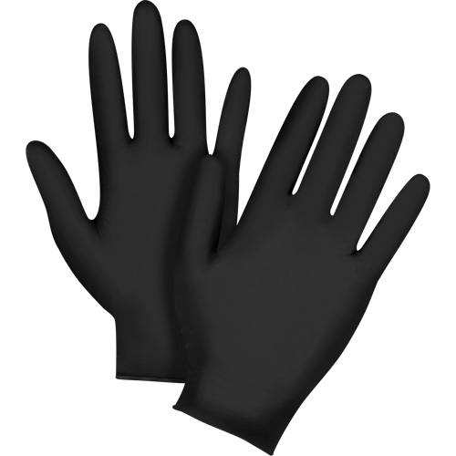 Emballages de gants jetables pour machine distributrice, Petit, Nitrile, 5 mils, Sans poudre, Noir, Classe 2 M & M Nord Ouest Inc
