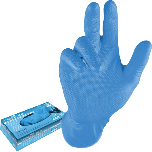 Disposable Gloves, 3X-Large, Nitrile, 8-mil, Powder-Free, Blue M & M Nord Ouest Inc