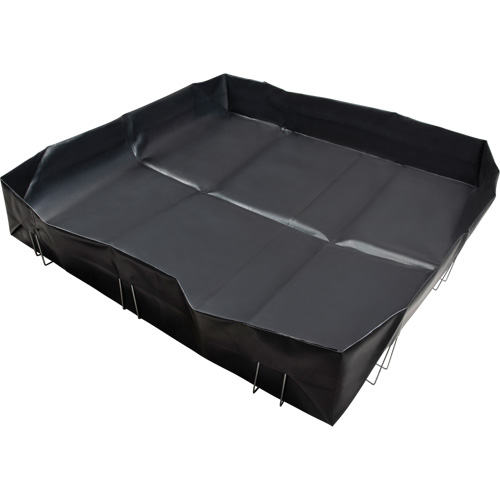 Wire Bracket Berm, 748 US gal. Capacity, 10' W x 10' L x 12" H, L-Bracket M & M Nord Ouest Inc