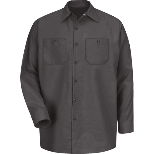 Chemise industrielle de travail &agrave; manches longues, Hommes, Moyen, Charbon M & M Nord Ouest Inc