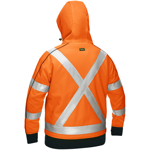 Bisley&reg; X-Back Women's Contoured Full Zip Hooded Sweatshirt with Sherpa Lining, Medium, High Visibility Orange M & M Nord Ouest Inc
