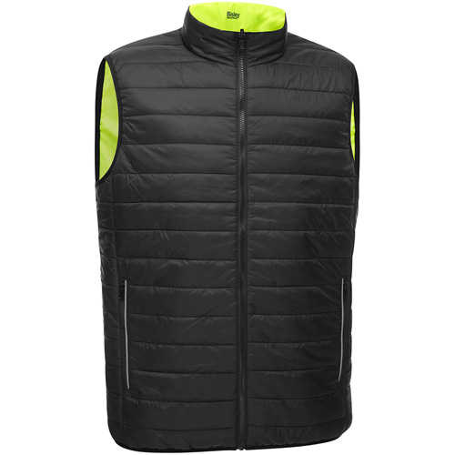 Bisley&reg; X-Back Reversible Puffer Vest, High Visibility Lime-Yellow, 4X-Large, Polyester M & M Nord Ouest Inc