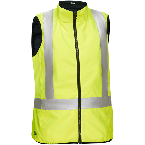 Bisley&reg; X-Back Women's Contoured Reversible Puffer Vest, High Visibility Lime-Yellow, Medium, Polyester M & M Nord Ouest Inc