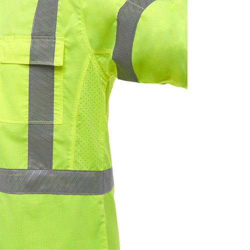 Chemise de travail &agrave; manches longues et X au dos Bisley avec X-Airflow, Poly-coton, Petit, Jaune lime haute visibilit&eacute; M & M Nord Ouest Inc
