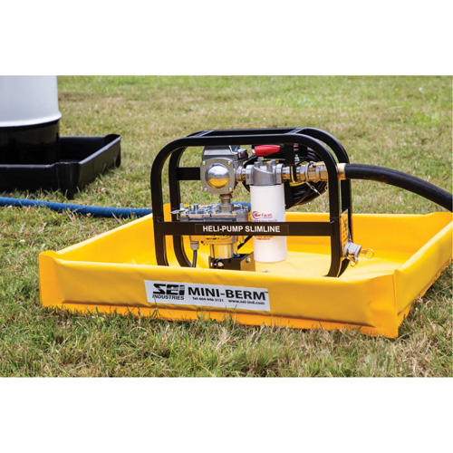 Yellow PVC Mini-Berm, 22 US gal. Capacity, 3' W x 3' L x 4" H M & M Nord Ouest Inc