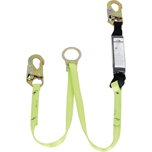 SA-5405-4 Shock Absorbing Lanyard, 4', Snap Hook Center, Snap Hook Leg Ends, Polyester M & M Nord Ouest Inc
