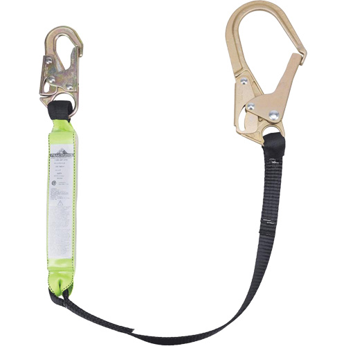 SA-6402-4 Shock Absorbing Lanyard, 4', Form Hook Center, Snap Hook Leg Ends, Polyester M & M Nord Ouest Inc