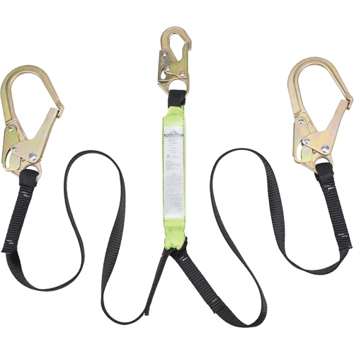 SA-64022-6 Shock Absorbing Lanyard, 6', Form Hook Center, Snap Hook Leg Ends, Polyester M & M Nord Ouest Inc