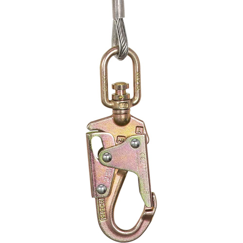 SRL-73302-60LE Self-Retracting Lifeline, 60', Galvanized Steel, Swivel M & M Nord Ouest Inc