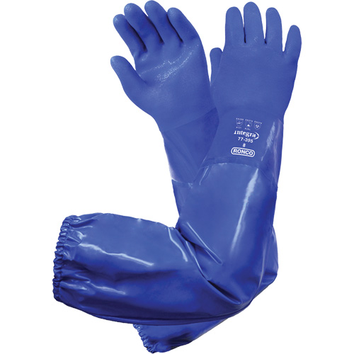 Integra 77-395 Triple-Dipped Chemical-Resistant Gloves, Size 8, 28" L, PVC, Cotton Inner Lining M & M Nord Ouest Inc