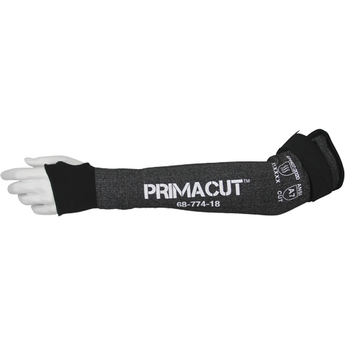 PrimaCut 68-774 Cut-Resistant Sleeve, HPPE, 18", ASTM ANSI Level A7/EN 388 Level F, Grey M & M Nord Ouest Inc