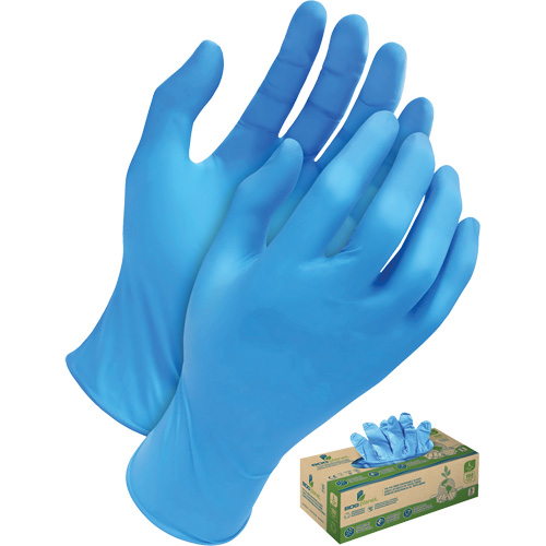 Gants jetables en tri polym&egrave;re, Petit, Poly&eacute;thyl&egrave;ne, 5 mils, Sans poudre, Bleu M & M Nord Ouest Inc