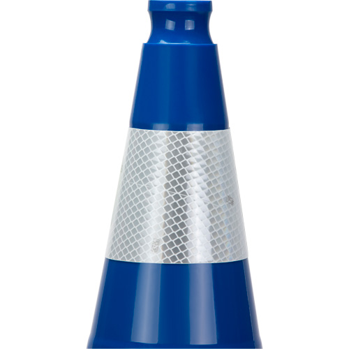 Premium Traffic Cone, 28", Blue, 4" Reflective Collar(s) M & M Nord Ouest Inc