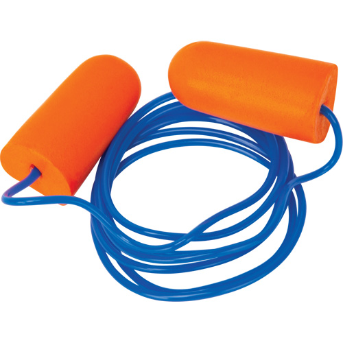 Bouchons d'oreilles en mousse, Paire - Sac en poly, Avec cordon M & M Nord Ouest Inc