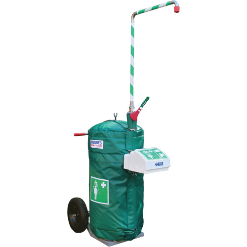 Insulated Mobile Self-Contained Emergency Safety Shower with Eye and Face Wash, 30 gal. Capacity, Meets None M & M Nord Ouest Inc
