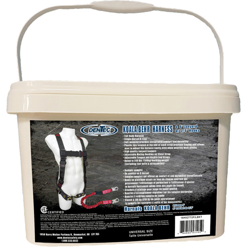 Koala Behr Safety Harness in Pail with 6' Lanyard, CSA Certified, Class A, 255 lbs. Cap. M & M Nord Ouest Inc