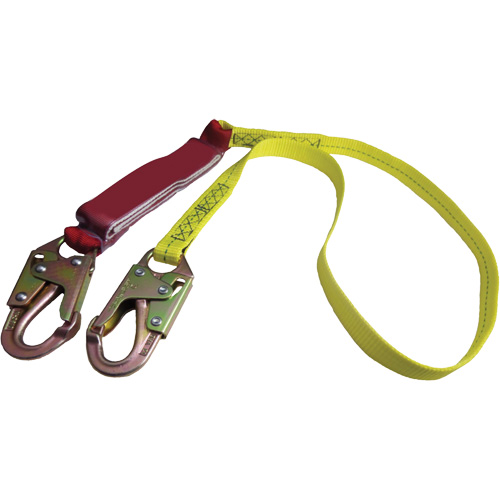 External Energy Absorber Lanyard with 3/4" Hook, 6', Snap Hook Center, Snap Hook Leg Ends, Polyester M & M Nord Ouest Inc