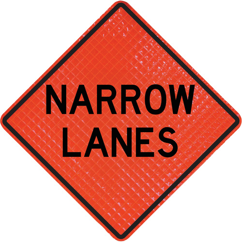 Enseigne enroulable Quadra Flex avec symbole de contr&ocirc;leur de la circulation M & M Nord Ouest Inc