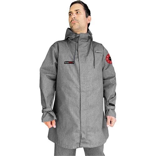 CoreMAX FR 35" Jacket with Attached Hood, Small, Grey M & M Nord Ouest Inc