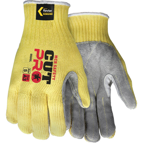 CutPro&reg; Cut Resistant Work Gloves with Split Leather Palm, Size Small, 7 Gauge, Kevlar&reg; Shell, ASTM ANSI Level A3 M & M Nord Ouest Inc