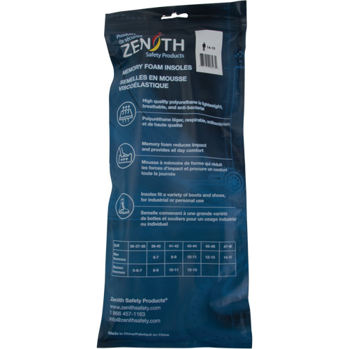 Semelles en mousse visco&eacute;lastique, Hommes 8 - 9/Femmes 10 - 11 M & M Nord Ouest Inc