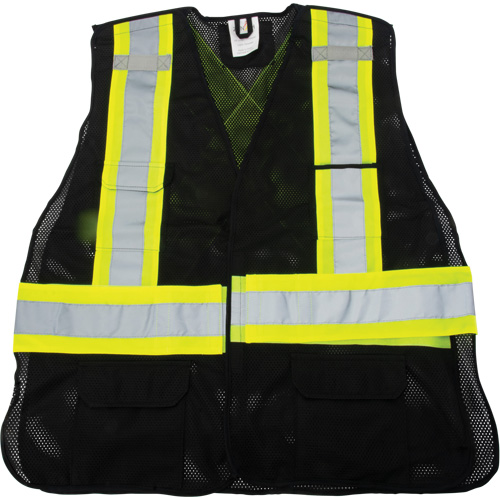 Veste d'arpenteur conforme aux normes de la CSA, Noir, Moyen, Polyester M & M Nord Ouest Inc