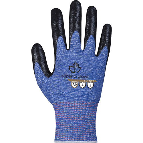 Gant extr&ecirc;mement r&eacute;sistant aux coupures, Taille 7, Calibre 13, Rev&ecirc;tement Mousse de nitrile, Enveloppe en TenActiv, ASTM ANSI niveau A9 M & M Nord Ouest Inc