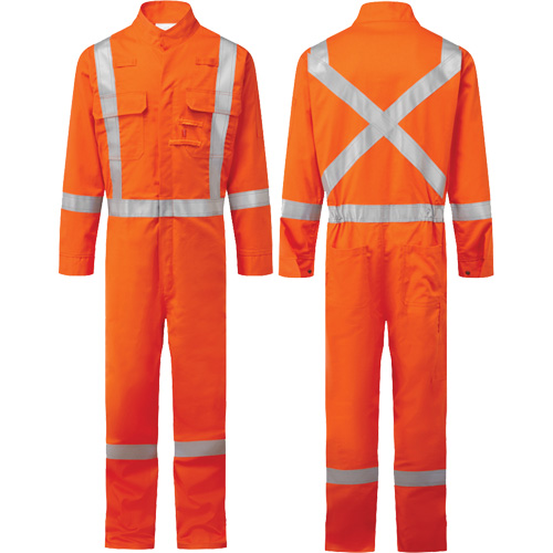 Bizflame&reg; 88/12 Iona 7 oz. FR510 FR Coverall, Size 36, Orange M & M Nord Ouest Inc