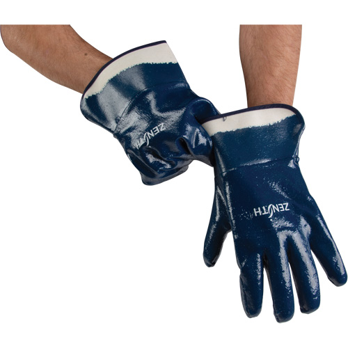 Gants &agrave; poignet de s&eacute;curit&eacute; de poids lourd, 10/T-Grand, R&ecirc;vetement Nitrile, Enveloppe en Coton M & M Nord Ouest Inc