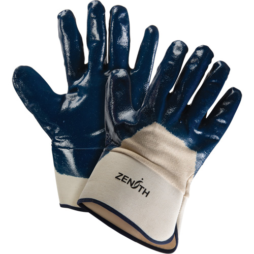 Heavyweight Safety Cuff Gloves, 11/2X-Large, Nitrile Coating, Cotton Shell M & M Nord Ouest Inc