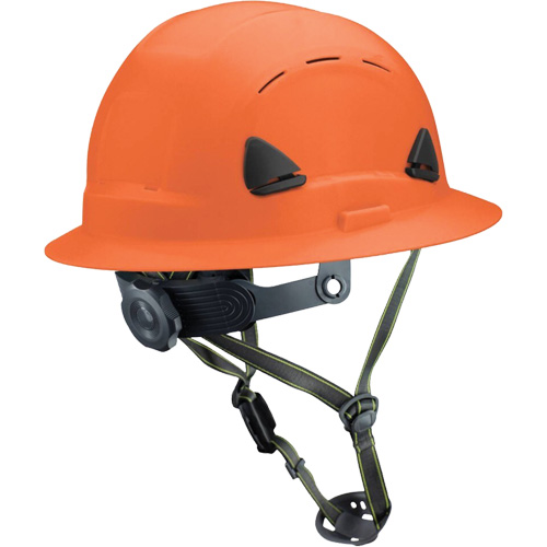 Casque Fibre Metal de style escalade avec bordure compl&egrave;te, R&eacute;pond aux normes CSA type 2, Suspension Rochet, Ventil&eacute; M & M Nord Ouest Inc