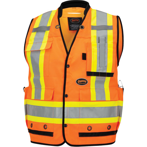 6680 High-Visibility Antimicrobial Mesh-Back Surveyor Vest, High Visibility Orange, Small, Polyester M & M Nord Ouest Inc