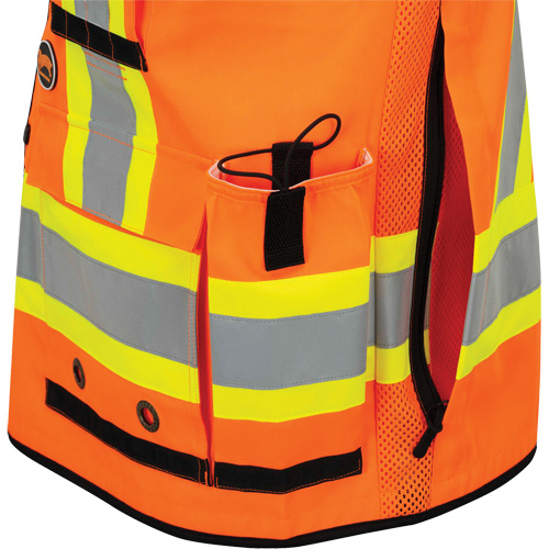 6680 High-Visibility Antimicrobial Mesh-Back Surveyor Vest, High Visibility Orange, Small, Polyester M & M Nord Ouest Inc