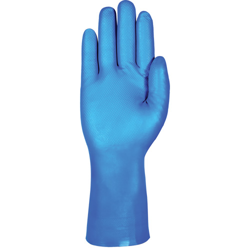 Gants r&eacute;sistants aux produits chimiques bleus pour usage moyen AlphaTec 37-501, Taille 7, 13" lo, Nitrile, 16,5-mil M & M Nord Ouest Inc