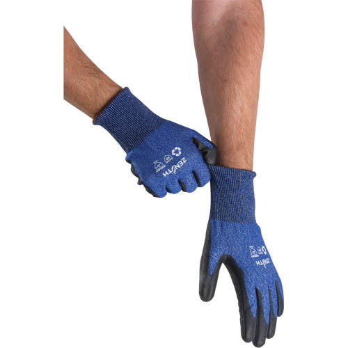 Eco-Friendly Stretch Cut-Resistant Gloves, Size 11, 18 Gauge, Polyurethane Coated, Stainless Steel/HPPE/RPET Shell, ASTM ANSI Level A5 M & M Nord Ouest Inc