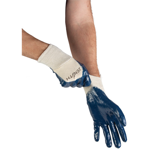 Gants &agrave; doublure interlock de poids moyen, 9/Grand, R&ecirc;vetement Nitrile, Enveloppe en Coton M & M Nord Ouest Inc