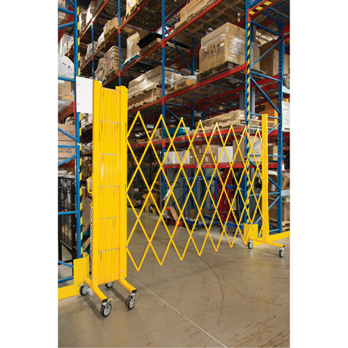Barri&egrave;re extensible, 84" h x 20' lo, Jaune M & M Nord Ouest Inc