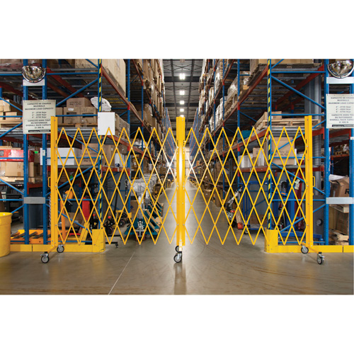 Barri&egrave;re extensible, 84" h x 20' lo, Jaune M & M Nord Ouest Inc