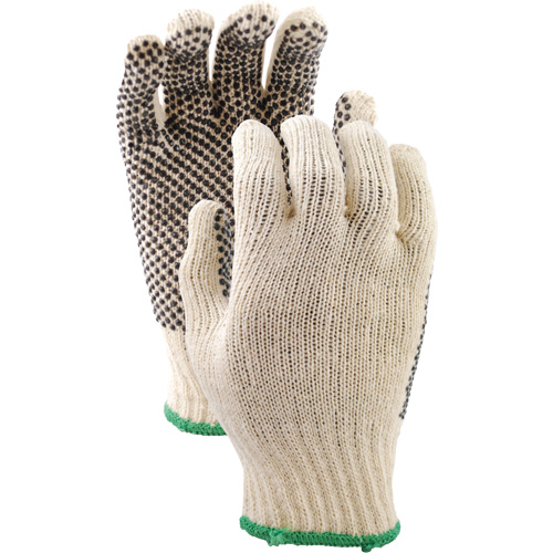 Gants en tricot avec pois de PVC 417, Poly/coton, Un c&ocirc;t&eacute;, Petit M & M Nord Ouest Inc