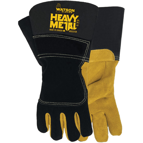 Gants de soudage d'hiver Black Velvet Heavy Metal, Taille Petit, Enveloppe en Cuir d'&eacute;lan refendu, ASTM ANSI niveau A5 M & M Nord Ouest Inc