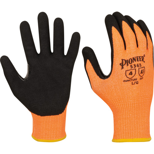 Gants r&eacute;sistants &agrave; la coupe compatibles avec les &eacute;crans tactiles, Taille Petit, Calibre 13, Rev&ecirc;tement Nitrile, Enveloppe en Polyester/PEHP, ASTM ANSI niveau A5 M & M Nord Ouest Inc