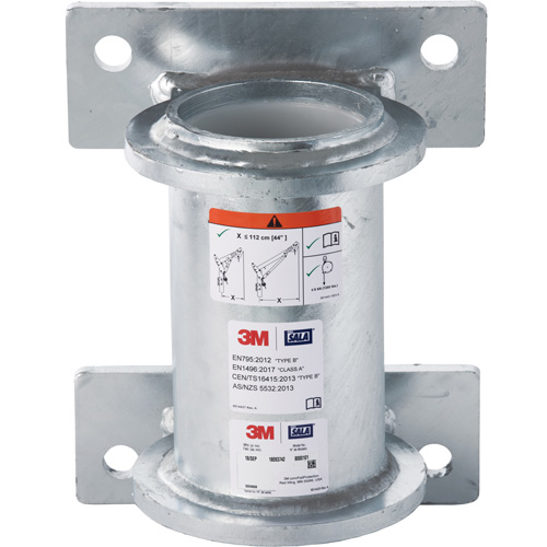 DBI-SALA&reg; Confined Space Wall Mount Base, Galvanized M & M Nord Ouest Inc