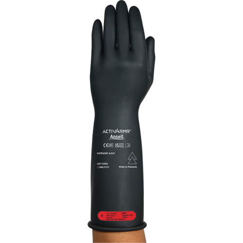 Gants &eacute;lectriques isol&eacute;s ultra l&eacute;gers ActivArmr RIG R014BUL, ASTM classe 0, Taille 10, 14" lo M & M Nord Ouest Inc