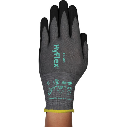 HyFlex&reg; 11-584 Cut-Resistant Gloves, Size 5/2X-Small, 21 Gauge, Foam Nitrile Coated, HPPE/Intercept Shell, ASTM ANSI Level A6/EN 388 Level F M & M Nord Ouest Inc
