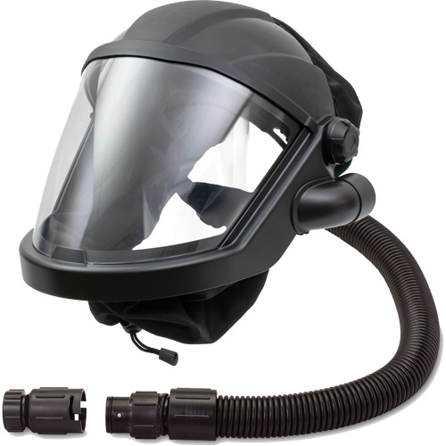 MAXSHIELD&reg; Supplied Air Respirator Shield with Control Valve, Universal, Facepiece M & M Nord Ouest Inc