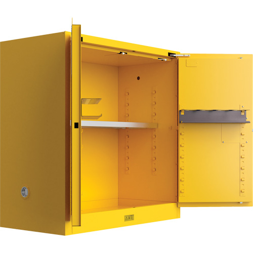 Utili-Guard+ Flammable Safety Cabinet, 30 gal., 1 Door, 43" W x 44" H x 22" D M & M Nord Ouest Inc