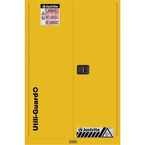 Armoire de s&eacute;curit&eacute; pour produits inflammables Utili-Guard+, 45 gal., 2 Porte(s), 43" La x 65" h x 22" p M & M Nord Ouest Inc